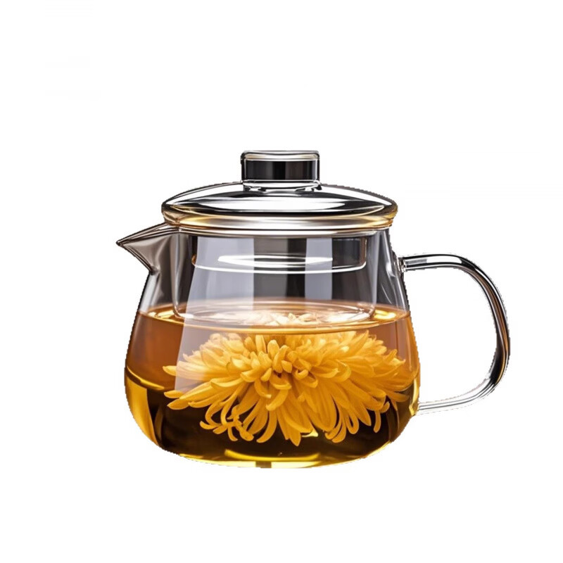 膳魔方日本进口品质高硼硅玻璃泡茶壶2026新款家用单壶茶水分离小花茶壶 企鹅泡茶壶+4个迷雅杯+储水茶盘 650ml