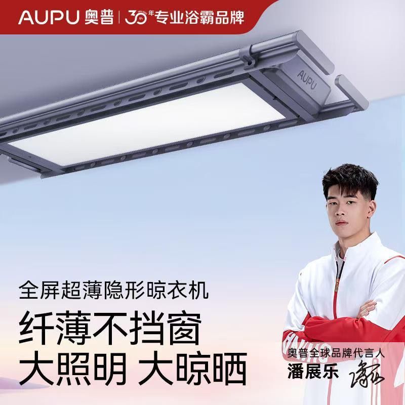 奥普（AUPU）D111s电动晾衣架语音控制隐形阳台家用智能自动升降嵌入 D111S离线语音