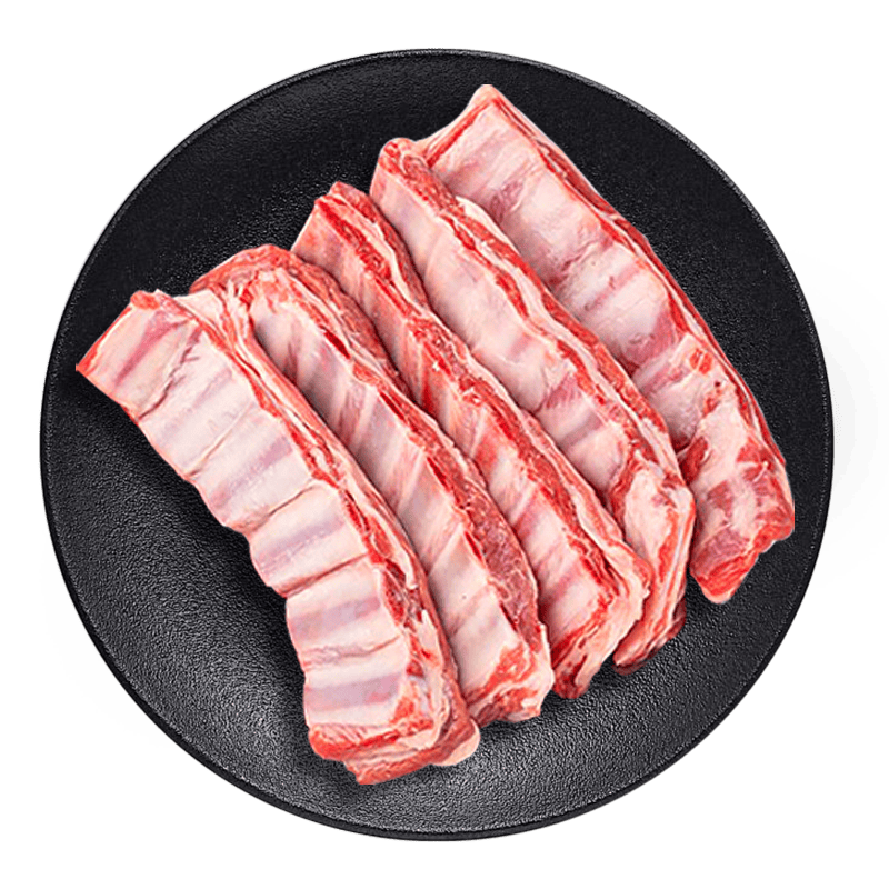 羊门宴宁夏滩羊 羔羊寸排条 净重2斤 原切羊肉 烧烤食材 清真 源头直发