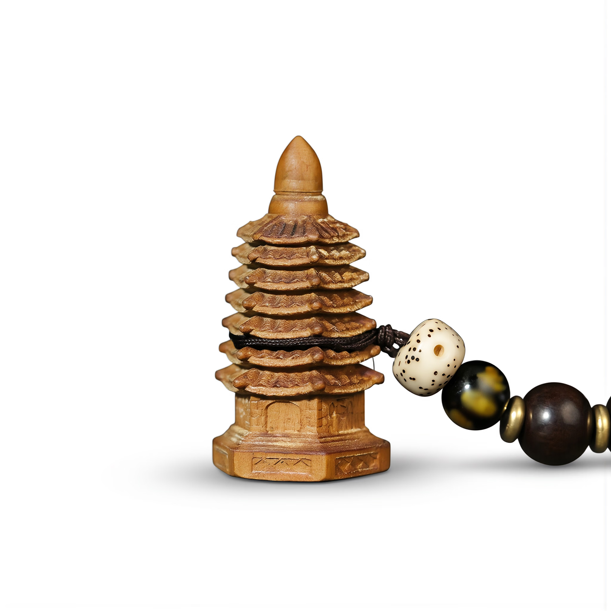 武当山雷击枣木文昌塔挂件 包挂车挂智慧挂饰 国风文玩随身挂吉祥饰品 枣木文昌塔智慧挂饰