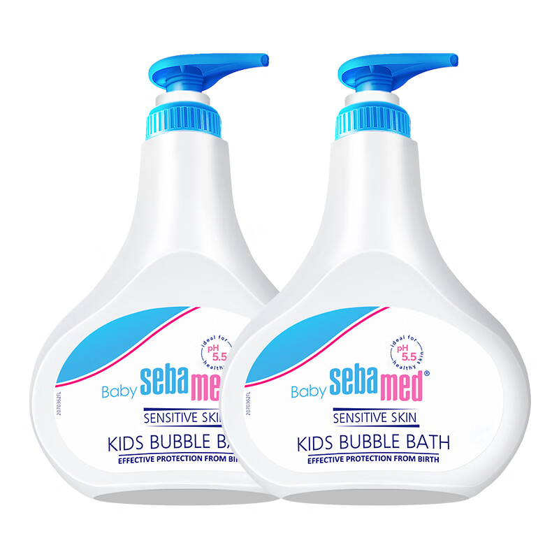 施巴(Sebamed)婴儿泡泡沐浴露500ml儿童沐浴露男女宝宝洗澡泡泡浴200德国进口 【特惠套装 】泡泡浴露500ml*2