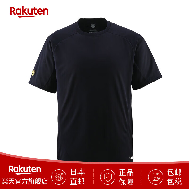 迪桑特（DESCENTE）运动T恤半袖速干短袖透气半截袖DB200吸汗上衣 日本直邮 (BLK) 黑色 M