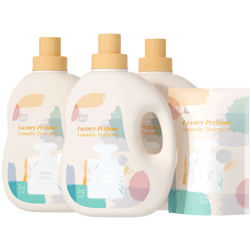 植护樱花香水洗衣液13斤（2kg*3瓶+500g袋）持久留香去污去异味内衣裤