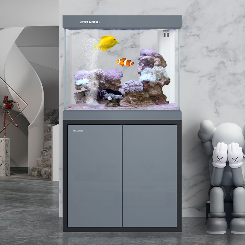 闽江(minjiang)大型鱼缸客厅家用水族箱底过滤轻奢办公室超白玻璃免换
