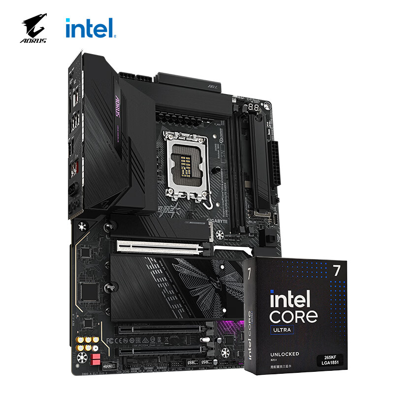 技嘉(GIGABYTE)主板CPU套装intel 265KF+Z890 AORUS ELITE DUO X主板