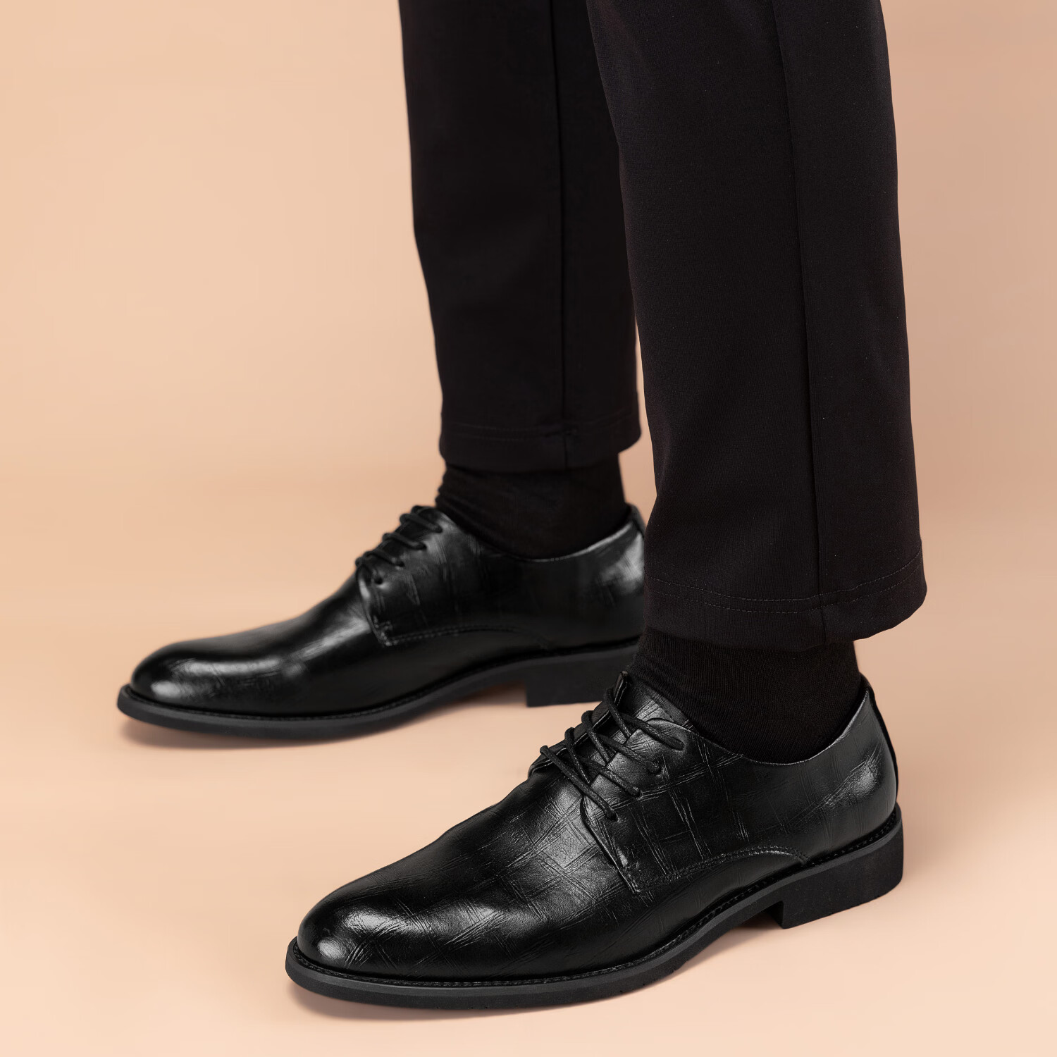 Walker Shop高端品牌皮鞋男款2026夏季商务正装真皮男鞋通勤休闲增高软底皮鞋 棕色内增高【品牌男鞋 礼盒包装】 40