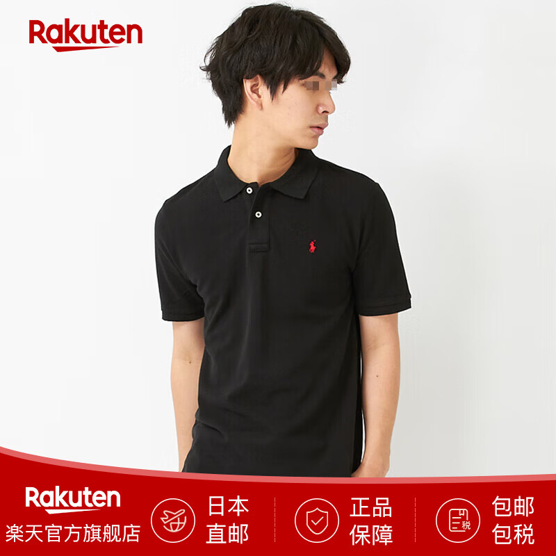 Polo Ralph Lauren男士儿童T恤 Polo衫 短袖纯棉上衣透气舒适 少年大童 日本直邮 POLO BLACK （小标） XL （相当于男士L）