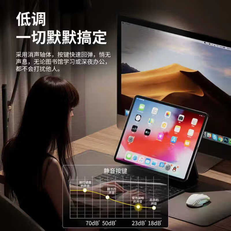 华硕适用2026华硕电脑天选7/6pro/天选Air/无畏Pro16/14/a豆14Air/灵耀16Air无线蓝牙鼠标游戏办公静音 皓月白三模-电显-RGB灯效-宏编程