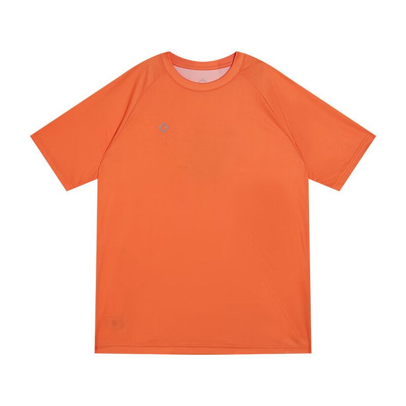 准者冰锋凉感科技短袖T恤男夏季新款圆领篮球跑步吸汗透气运动上衣 艳橙 【升级凉感科技】 6XL