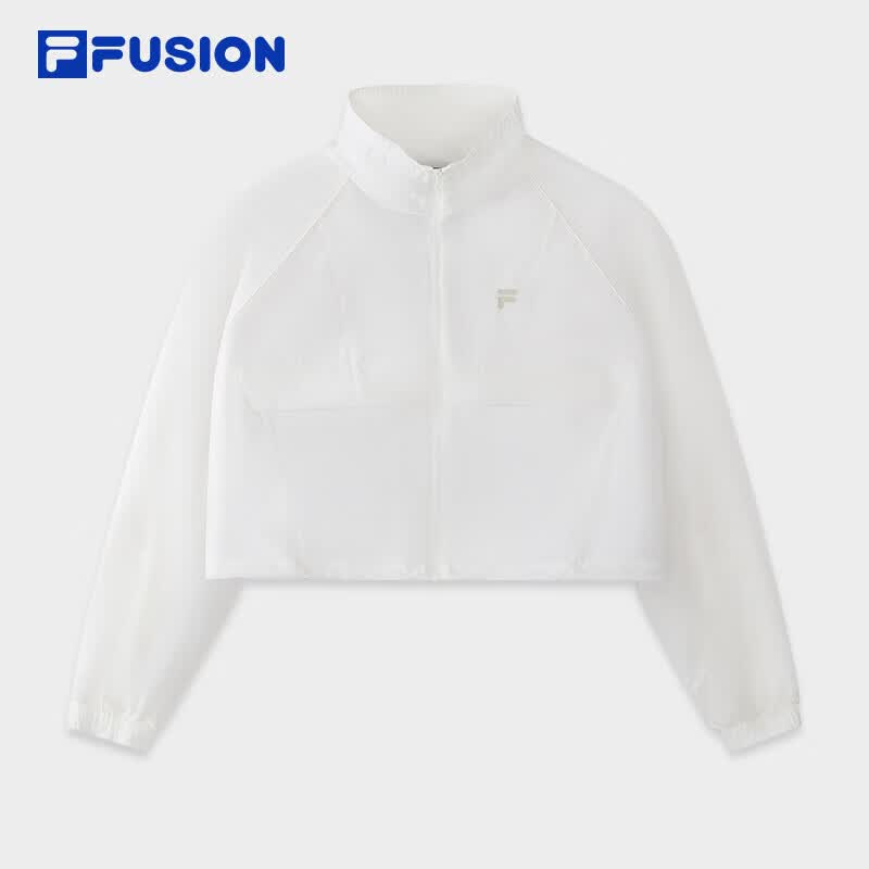 FILA FUSION斐乐潮牌田曦薇同系列外套女2026夏季新款上衣凉感防晒衫 云白色-WT S 160/80A/S