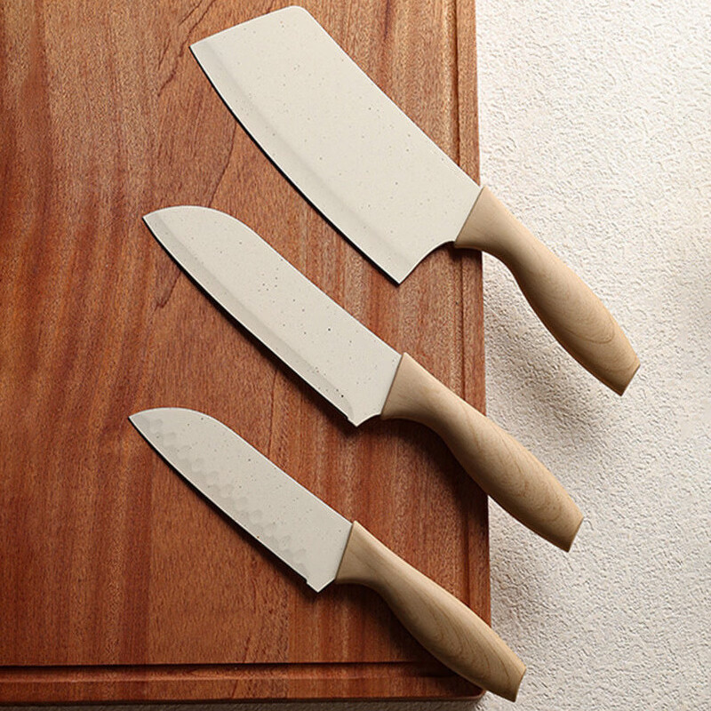 菜刀家用切肉切菜刀厨房专用刀厨师刀具女士小菜刀多功能刀具套装 5英寸三德刀