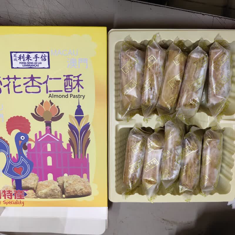送女友代购大三巴凤城利来 粒粒杏仁饼 凤凰卷 蛋卷 鸡仔饼送 榴莲凤凰卷 250g