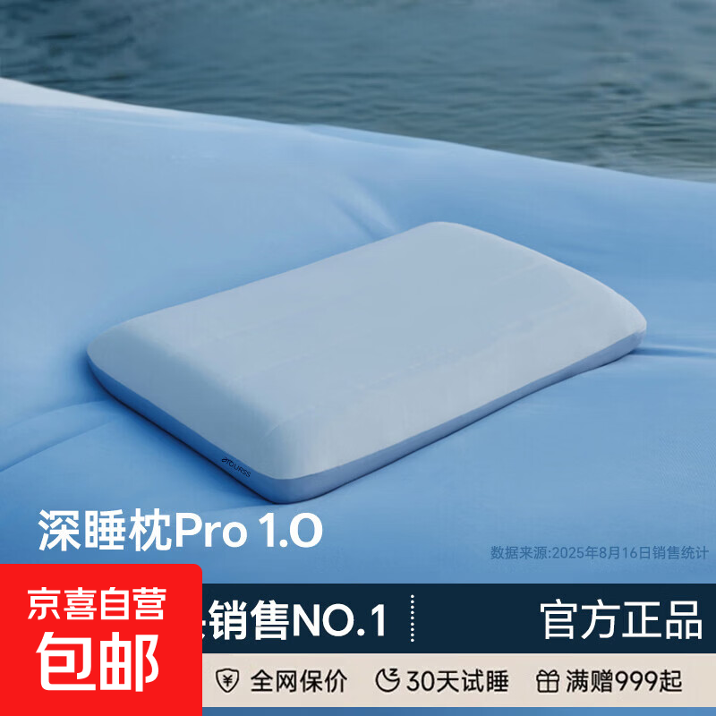 深睡枕PRO亚境朵生枕头酒店同款护颈椎助睡眠记忆棉枕芯成人枕 深睡枕PRO双芯【10cm】 单只