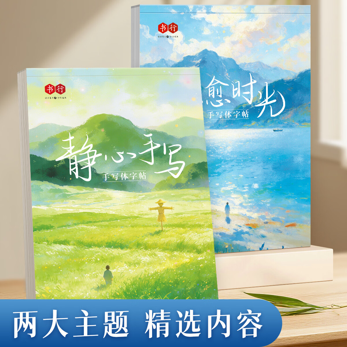 书行手写体蒙纸临摹练字帖成字愈时光静心手写字帖漂亮字每日一练硬笔描摹纸练习字帖 手写体字帖【静心手写+字愈时光】 搭配钢笔