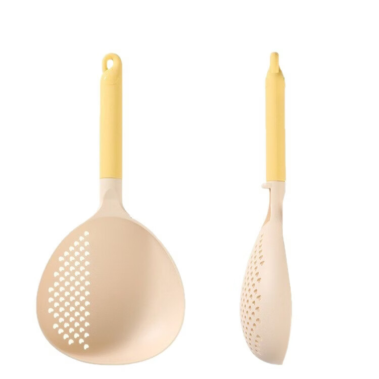 洋臣多功能滤勺家用长柄汤漏勺二合一加大捞勺厨房漏勺汤勺一体耐高温 二合一捞面勺颜色随机发【2个】