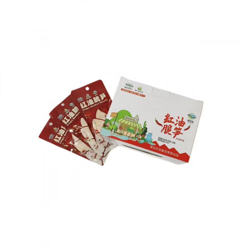 红允山椒泡椒脆笋新鲜酸辣竹笋零食解馋即食大包装脆笋整箱开袋 【超值实惠装】25包泡椒+25包红油脆笋袋装