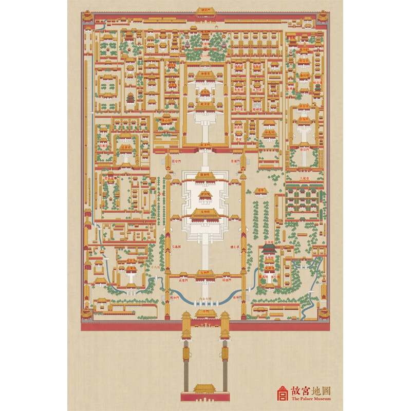 初中地理木质拼图成人大型世界地图拼图减压儿童玩具 500片故宫地图