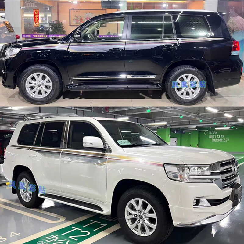 吉牧野适用于08~21款丰田陆巡车身拉花兰德酷路泽彩条原厂lc200原车