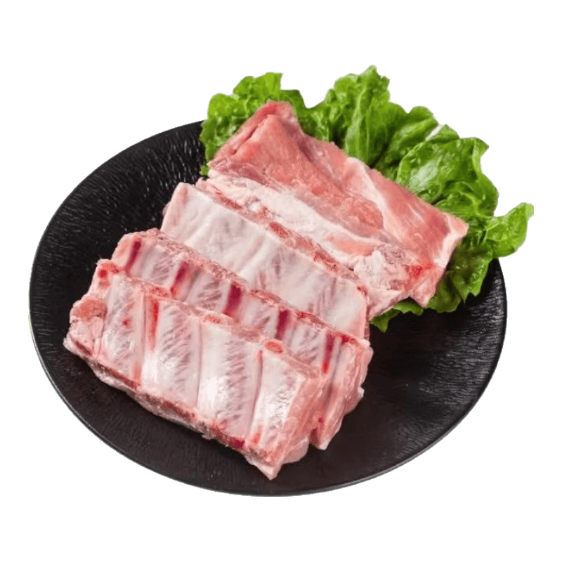 生鲜黑猪肉精肋排五花肉猪蹄2斤装烤肉烧烤红烧沂蒙山 沂蒙山黑猪肋排寸排净重2斤 猪肉排骨肋排烤肉