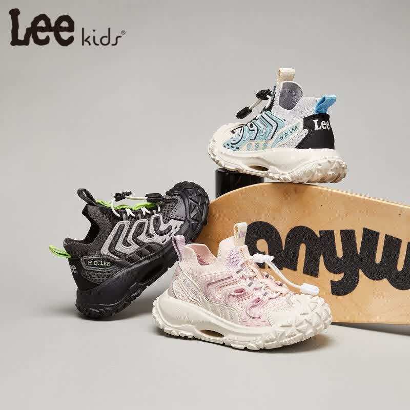 Lee童鞋春夏季新款儿童运动鞋椰子鞋男童休闲跑步鞋女大童 粉紫 28 【建议脚长170-175mm】