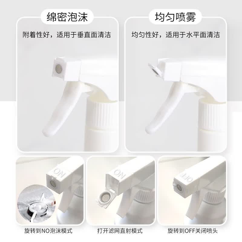 润孜油污净厨房油烟机清洗剂灶台油垢清洁剂泡沫型油烟净 油污净500ml*3瓶+1喷头