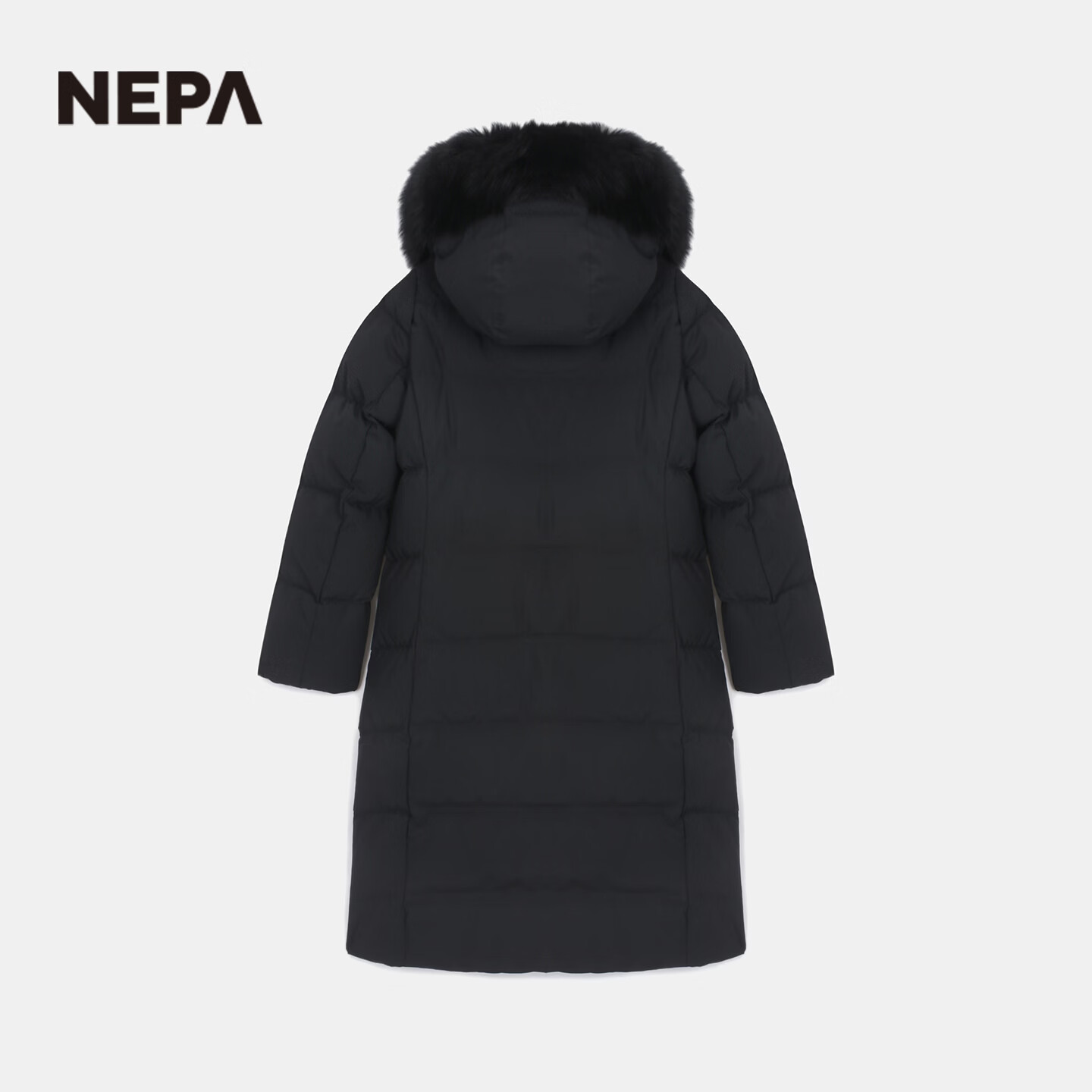 NEPA耐葩24秋冬新品户外女士长款防泼水防风保暖羽绒服CK82069 黑色C01 XS 160/84A(090)