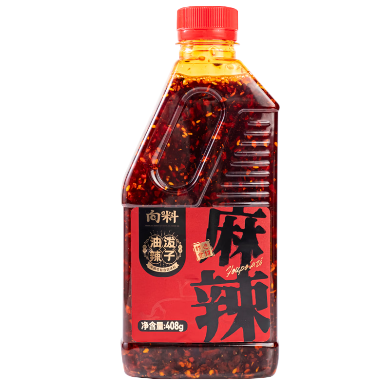 向料红油拌菜料四川油泼辣子辣椒油麻辣拌菜调味料下饭酱钵钵鸡调料 向料油泼辣子麻辣408g