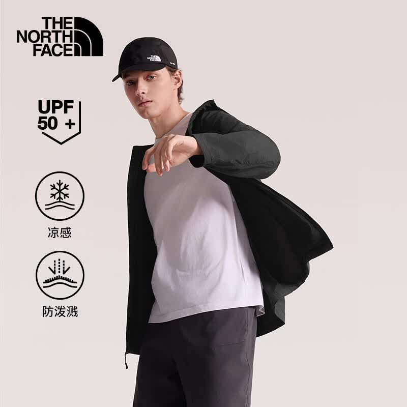 北面（The North Face）春夏新款户外防风防泼水凉感北面防晒衣皮肤衣8G7G JK3 XL