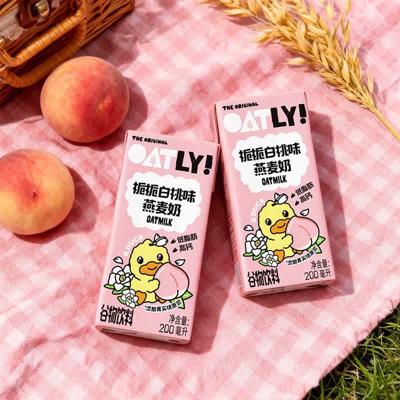 OATLY新品特浓抹茶燕麦奶&白桃风味奶 白桃风味奶200ml*6