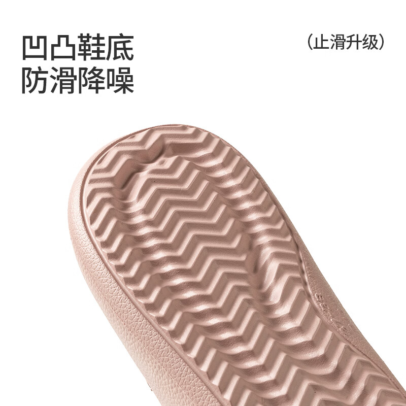 朴西EVA防滑凉拖鞋女夏季居家用浴室洗澡透气室内地板不臭脚拖鞋 蔷薇粉【朴西浴室防滑拖】 39-40 【推荐拍大一码】