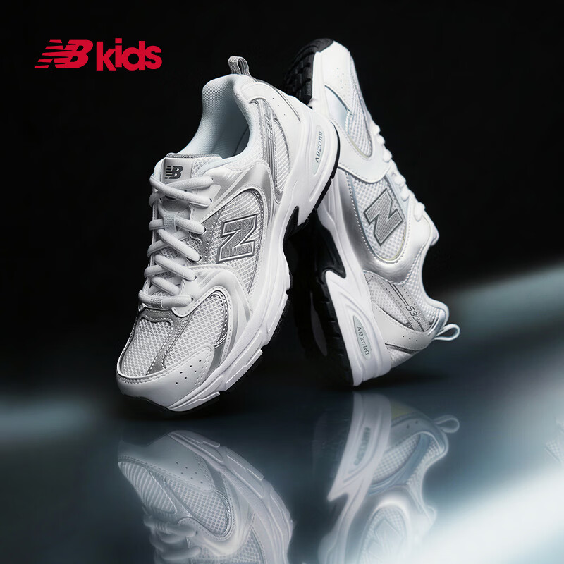 NEW BALANCE7-14岁男女童液态银网面运动鞋GR530AD