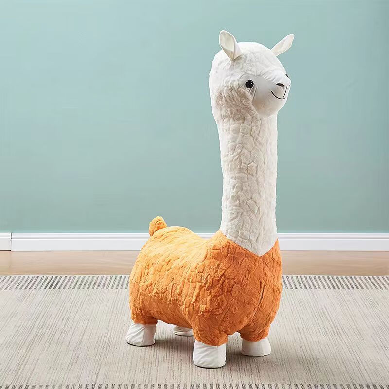 依芙裳动物坐凳创意网红羊驼座椅卡通椅客厅创意造型换鞋凳网红卡通