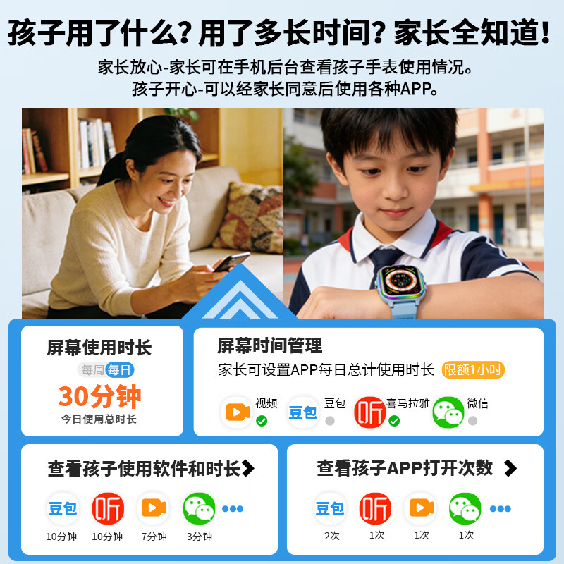 索爱XC16安卓WIFI无游戏长续航天才儿童电话智能手表视频GPS定位4G全网通初中小学生可插卡多功能防水 紫色【安卓2GB+16GB升级版】