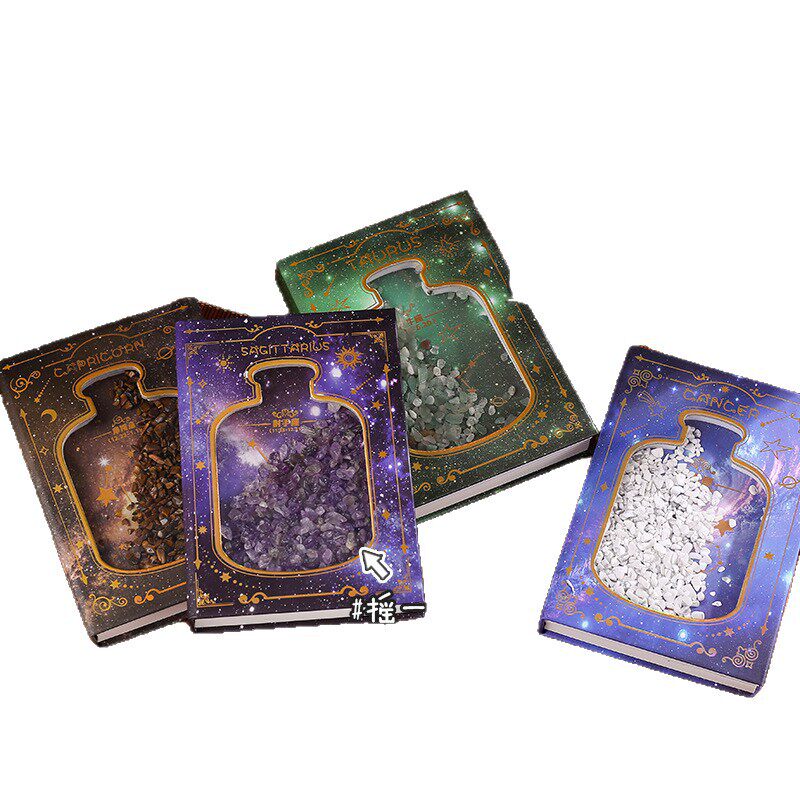 拾光十二卡皮星座巴拉答案之书摇摇创意趣味精装本便携学生解压本水晶摇摇本创意提问解答互动娱乐本 巨蟹座(80页/本 87*127mm)