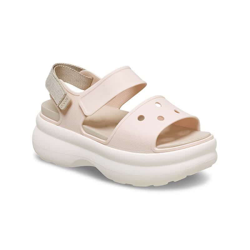 卡骆驰（CROCS）细闪嗖酷凉鞋户外厚底时尚凉鞋女鞋沙滩鞋|213287 桃子冰/冰冻米/粉笔色-86U(含智必星) 36 /37(230mm)