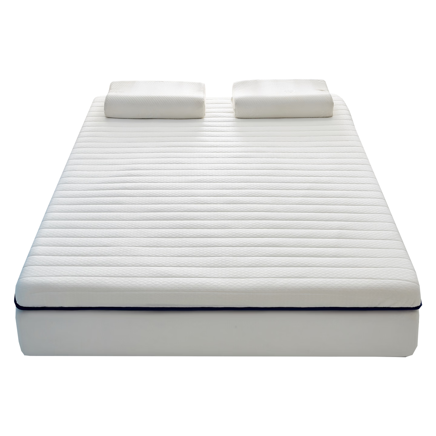 曼克顿（MANKEDUN）乳胶床垫加厚记忆棉榻榻米抗压单双人家用宿舍床褥子床垫子 R白蓝（厚度约6cm） 150cm*200cm【大牌平替 无溢价】