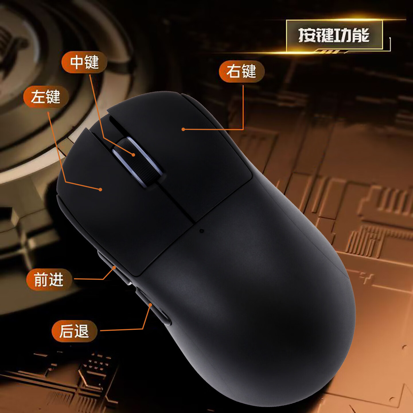 富有酷骑蓝牙鼠标适用于苹果ipad华为matepad平板电脑台式办公游戏通用对称鼠标高颜值 带无线2.4G接收器 黑色