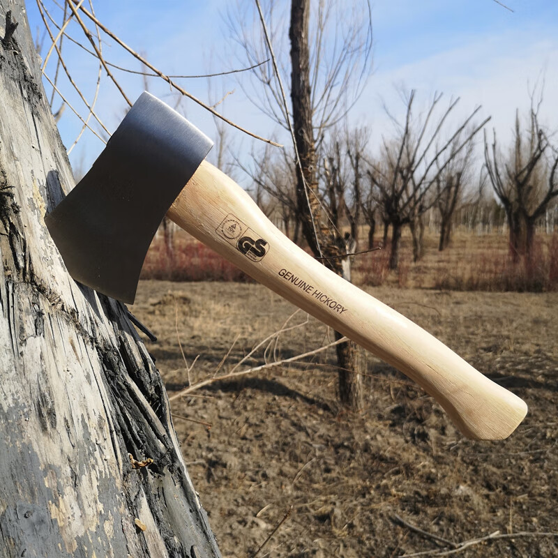 哲弘地美式手斧头户外bushcraft装备野营斧小斧子营地劈柴斧头锻打