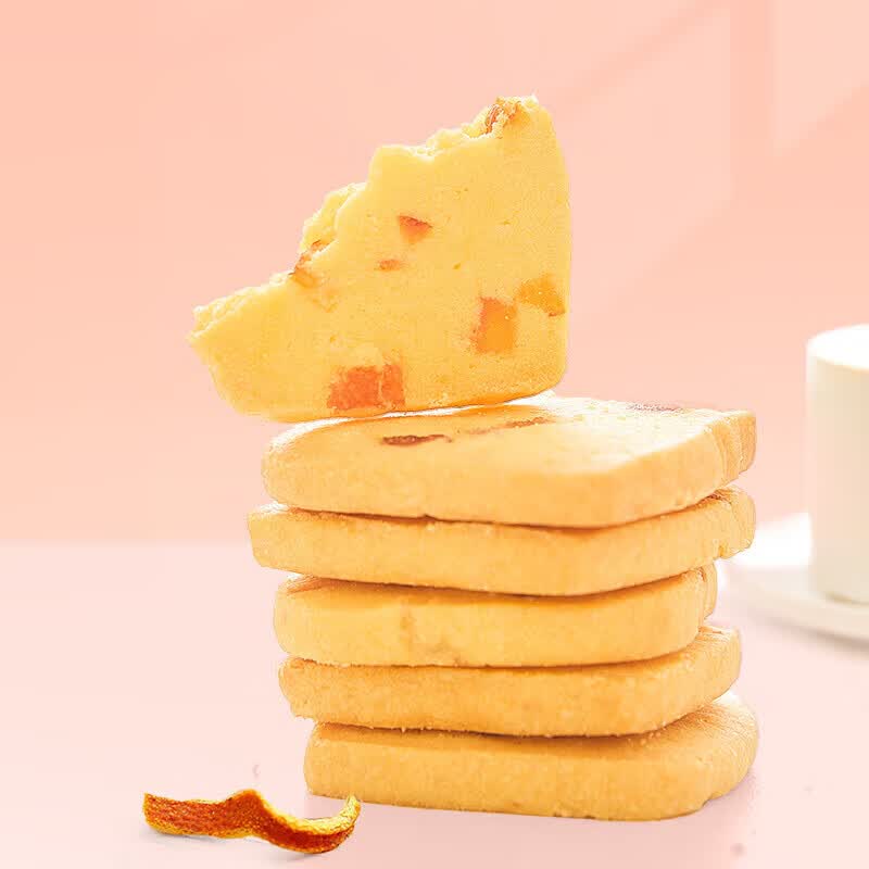 雅觅中式糕点曲奇饼干 传统休闲零食特产小吃茶点好吃不腻 香橙天使曲奇280g