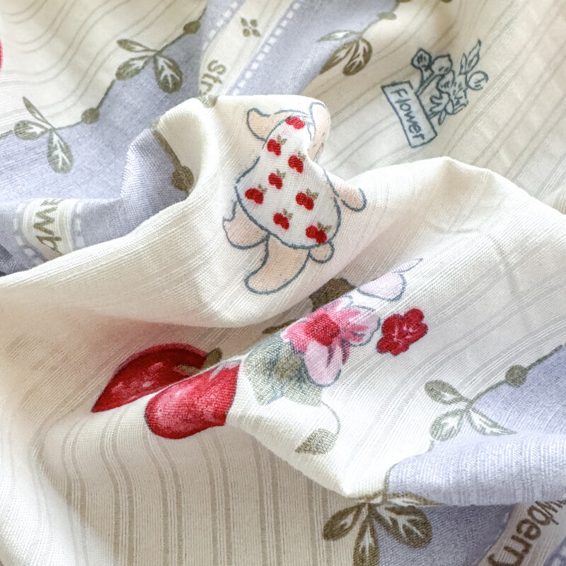 多兰诗（Duolanshi）A类小清新有氧提花四件套亲肤透气宿舍单双人春夏四件套 蓝颜 1.8米 床单款 被套200*230 四件套