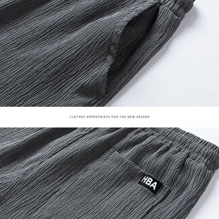 锐图森男士夏季禅悟冰丝套装男宽松大码休闲运动套装男短袖七分裤两件套 555套装-白色 2XL（建议130-150斤）