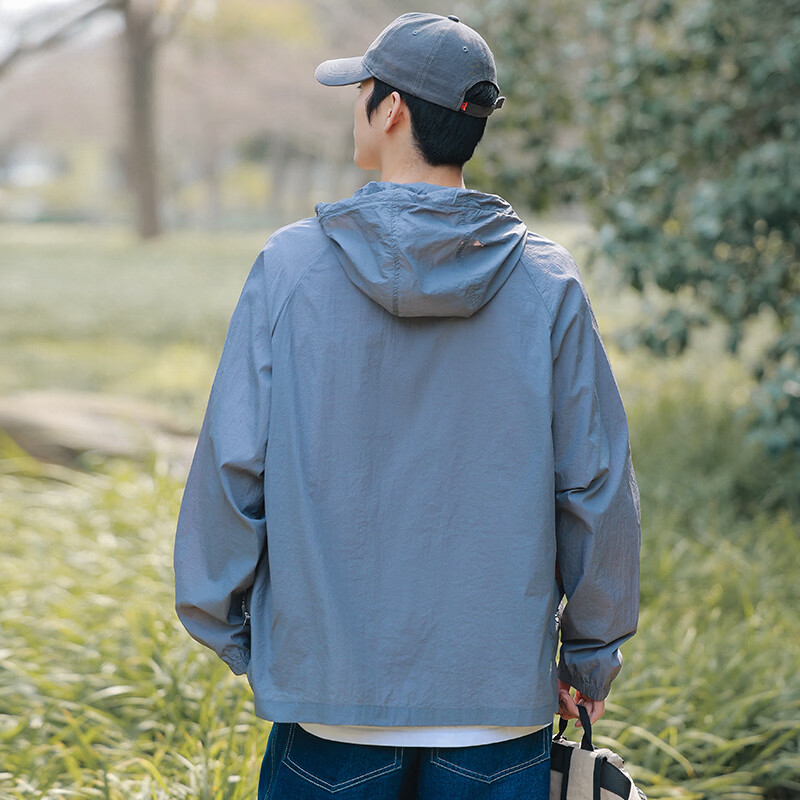 BEUNASLOER夏季新款潮流新款冰丝防晒衣男女款宽松超薄透气户外骑行防紫外线 灰色 M