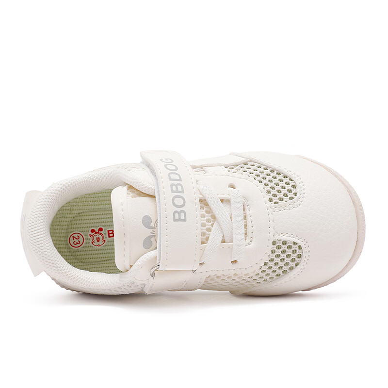 巴布豆童鞋秋季男宝宝儿童学步鞋夏款软底轻便2025新款女童机能鞋 米色(单网)62074 24 适合脚长14.3cm