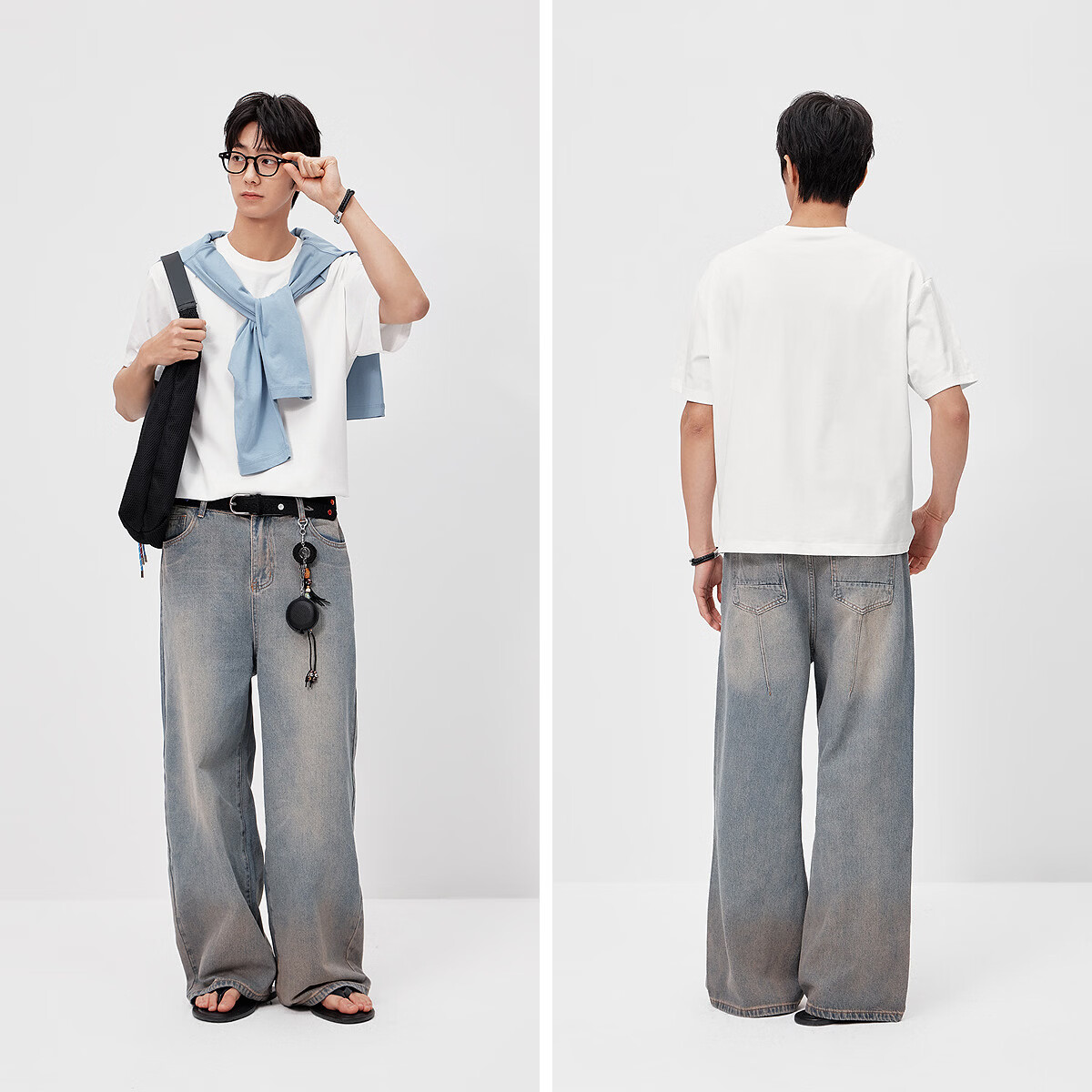 森马(Semir)【200g重磅】短袖T恤男26夏季新款纯色圆领打底衫速干凉感上衣t恤 本白10102 L