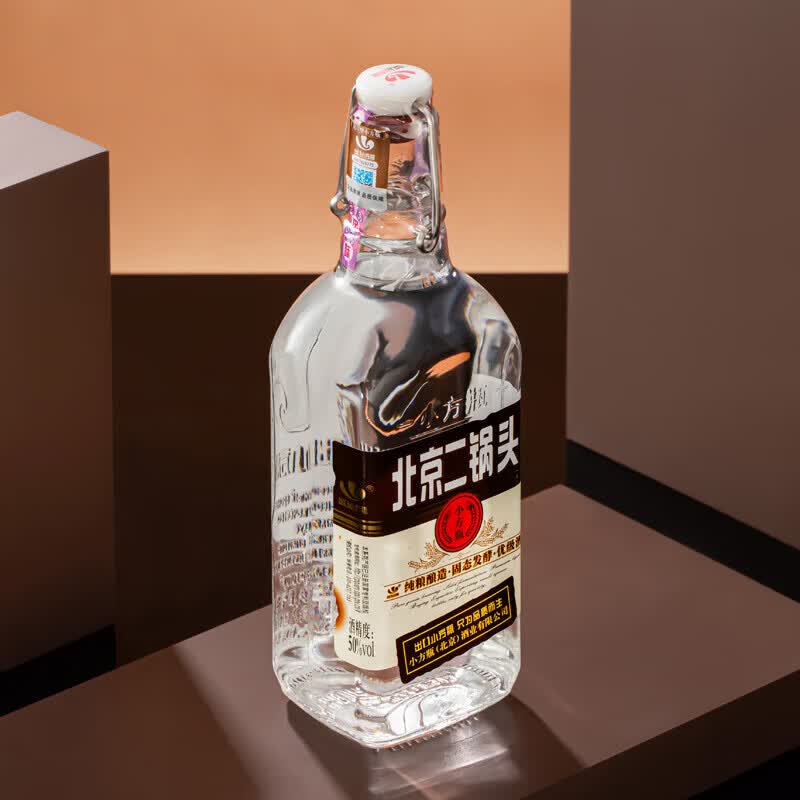 出口小方瓶 北京二锅头 50度 咖方 清香型白酒 500ml*12 整箱装 豪华畅饮 50度 500mL 12瓶 咖方 整箱装
