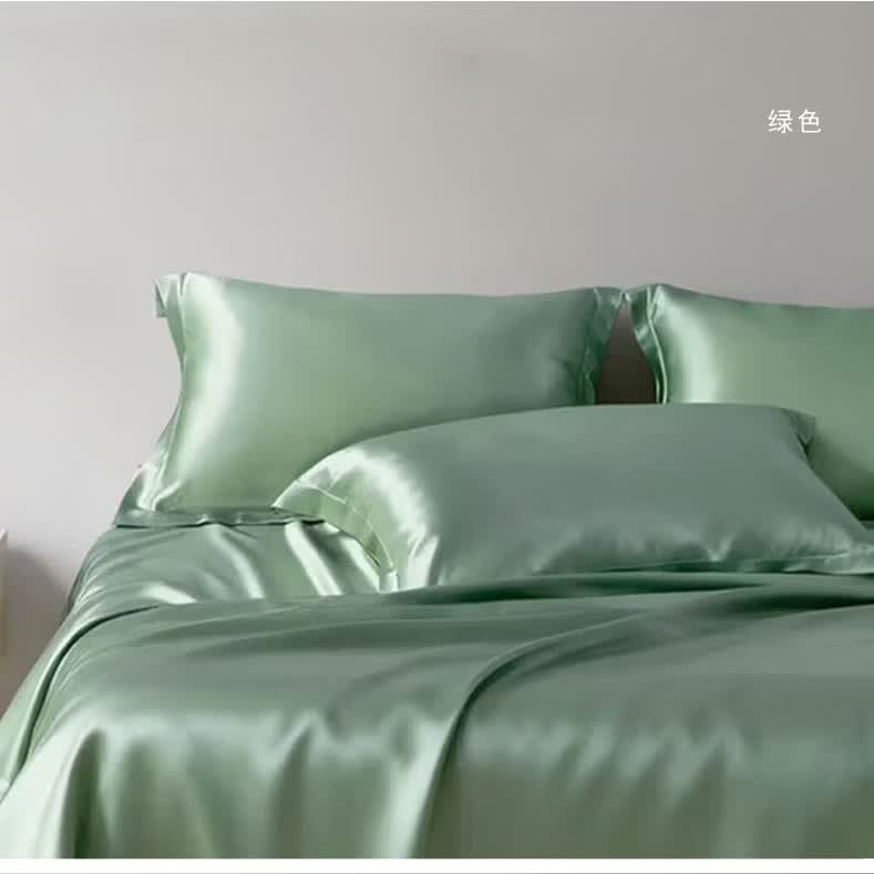 VTX双面真丝枕套 桑蚕丝绸真丝纯色枕头套 单只枕套 吸湿透气 礼盒装 真丝枕套-云水蓝