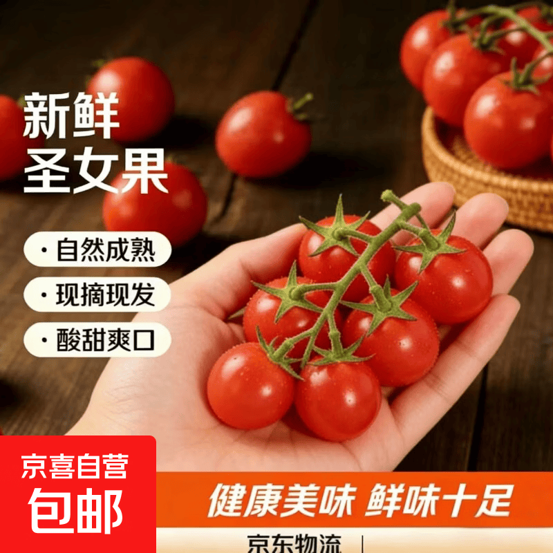 【百万热销】新鲜圣女果小番茄高山圣女果酸甜可口 广西高山圣女果5斤装（带箱5斤） 4.7斤 净重