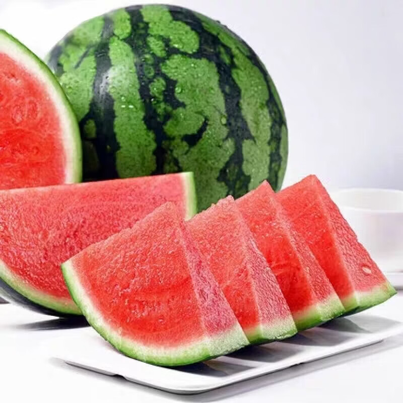 果原力云南冰糖麒麟西瓜超甜薄皮西瓜应季现摘新鲜水果 精选8-9斤