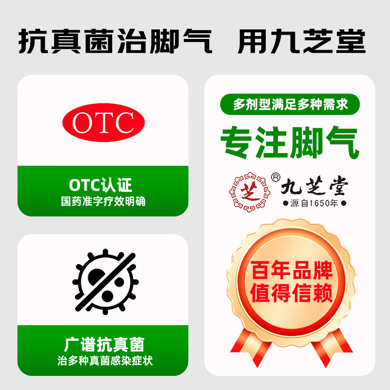 [九芝堂]硝酸咪康唑乳膏 17g 2盒装 官方正品真菌药膏脚气抗真菌止痒感染药真手足癣体股癣念珠菌病抗菌软膏