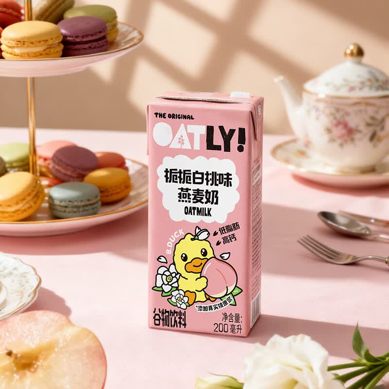 OATLY新品特浓抹茶燕麦奶&白桃风味奶 白桃风味奶200ml*6
